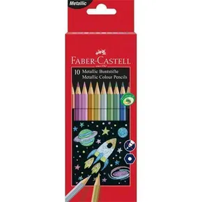 Pastelky Faber-Castell 10 barev, metalické